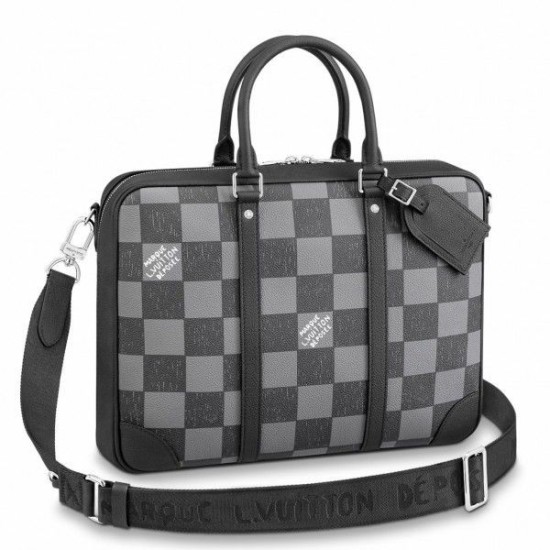 Falsa Louis Vuitton Studio Maletín Damier Graphite Canvas N50072 Imitacion