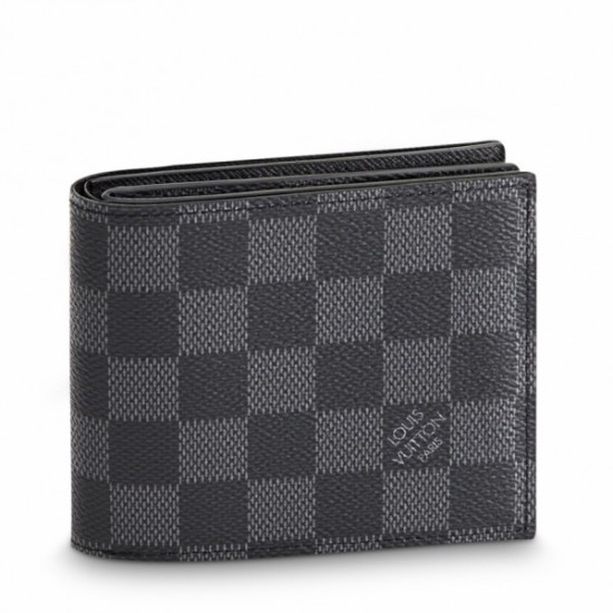 Falsa Louis Vuitton Amerigo Cartera Damier Graphite N60053 Imitacion