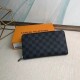 Falsa Louis Vuitton Zippy Organizador Damier Graphite N60111 Imitacion