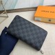 Falsa Louis Vuitton Zippy Organizador Damier Graphite N60111 Imitacion