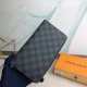 Falsa Louis Vuitton Zippy Organizador Damier Graphite N60111 Imitacion