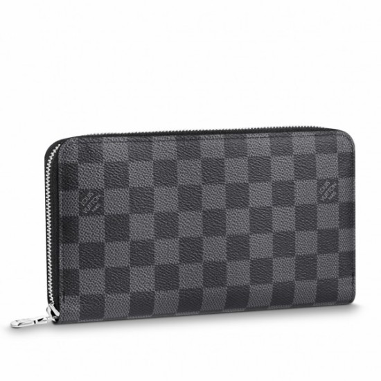 Falsa Louis Vuitton Zippy Organizador Damier Graphite N60111 Imitacion