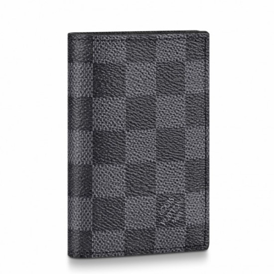 Falsa Organizador de bolsillo delgado Louis Vuitton Damier Graphite N60256 Imitacion