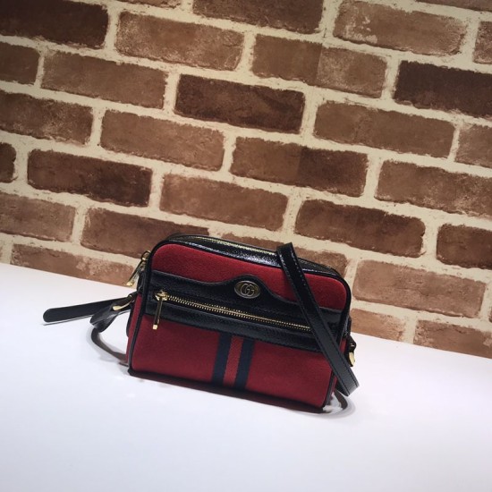 Replicas Gucci Ophidia GG Flora Mini bolso 517350 Rojo Baratos Imitacion