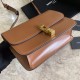 Replicas YSL Saint Laurent Carre Satchel Suede Bolso Brown Baratos Imitacion