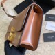 Replicas YSL Saint Laurent Carre Satchel Suede Bolso Brown Baratos Imitacion