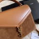 Replicas YSL Saint Laurent Cassandra Bolso mediano con asa superior Marrón Baratos Imitacion