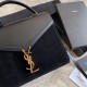 Replicas YSL Saint Laurent Cassandra Bolso mediano con asa superior negro Baratos Imitacion