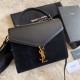 Replicas YSL Saint Laurent Cassandra Bolso mediano con asa superior negro Baratos Imitacion