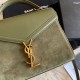 Replicas YSL Saint Laurent Cassandra Bolso mediano con asa superior verde claro Baratos Imitacion