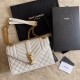 Replicas YSL Saint Laurent Medium Sobre Bolsa Mix Matelasse Blanco Baratos Imitacion