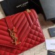 Replicas YSL Saint Laurent Medium Sobre Bolsa Mix Matelasse Rojo Baratos Imitacion