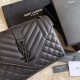 Replicas YSL Saint Laurent Medium Envelope Bolso Mix Matelasse Negra Hardware Baratos Imitacion