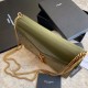 Replicas YSL Saint Laurent Cassandra Medium Suede Bolsa Light Green Baratos Imitacion