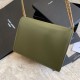 Replicas YSL Saint Laurent Cassandra Medium Suede Bolsa Light Green Baratos Imitacion