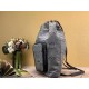 Replicas Louis Vuitton Mochila con cordón Monogram Gris-negro M44940 Baratos Imitacion