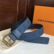 Replicas Louis Vuitton Signature 35mm Cinturón Monogram Denim M0175Q Baratos Imitacion