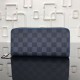 Replicas Louis Vuitton Zippy Billetera Vertical Damier Graphite N63305 Baratos Imitacion