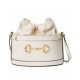 Replicas Gucci 1955 Horsebit Bucket Bag 602118 Blanco Baratos Imitacion