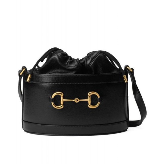 Replicas Gucci 1955 Horsebit Bucket Bolsos 602118 Negro Baratos Imitacion