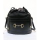 Replicas Gucci 1955 Horsebit Bucket Bolsos 602118 Negro Baratos Imitacion