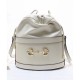 Replicas Gucci 1955 Horsebit Bucket Bag 602118 Blanco Baratos Imitacion