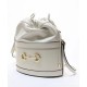 Replicas Gucci 1955 Horsebit Bucket Bag 602118 Blanco Baratos Imitacion