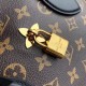 Replicas Louis Vuitton Flower con cremallera Tote BB Monogram Canvas M44351 Negro Baratos Imitacion