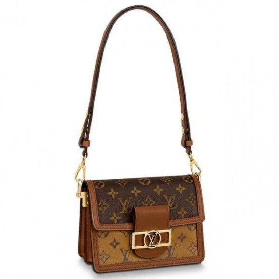 Replicas Louis Vuitton Mini Dauphine Bag Monogram Reverse M44580 Baratos Imitacion