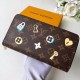 Replicas Louis Vuitton Monograma Zippy Monedero Flores M64116 Baratos Imitacion