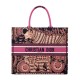 Replicas Christian Dior Fuchsia Dior Libro Tote Dior Animales Bordados Canvsa Bolsa Peachblow Baratos Imitacion