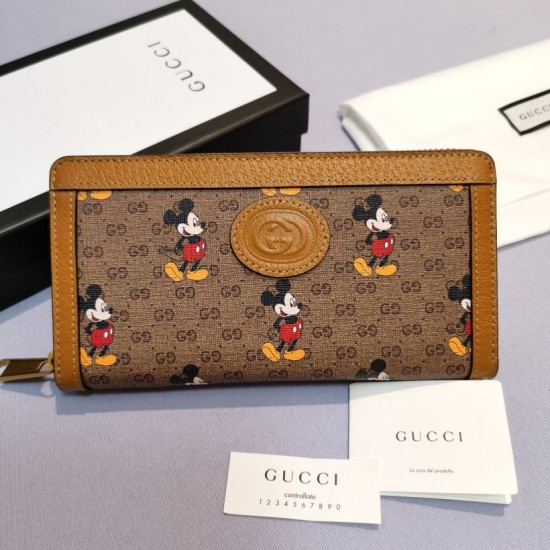 Replicas Gucci Disney x Zipper la cartera 602532 Baratos Imitacion