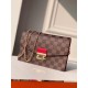 Replicas Louis Vuitton Cartera Croisette Cadena Damier Ebene N60288 Baratos Imitacion