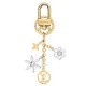 Replicas Louis Vuitton LV Snowflakes Bag Charm And Key Holder M80240 Dorado Baratos Imitacion