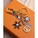 Replicas Louis Vuitton LV Snowflakes Bag Charm And Key Holder M80240 Dorado Baratos Imitacion