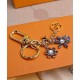 Replicas Louis Vuitton LV Snowflakes Bag Charm And Key Holder M80240 Dorado Baratos Imitacion