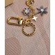 Replicas Louis Vuitton LV Snowflakes Bag Charm And Key Holder M80240 Dorado Baratos Imitacion