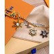 Replicas Louis Vuitton LV Snowflakes Chain Bag Charm Dorado Baratos Imitacion