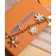 Replicas Louis Vuitton LV Snowflakes Chain Bag Charm Dorado Baratos Imitacion