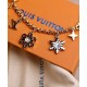 Replicas Louis Vuitton LV Snowflakes Chain Bag Charm Dorado Baratos Imitacion