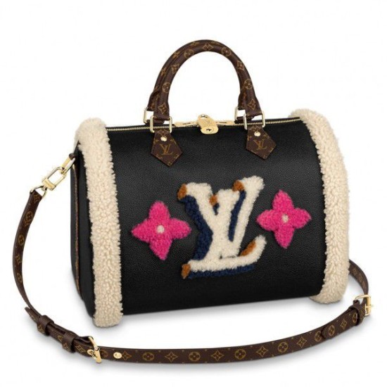 Replicas Louis Vuitton Speedy Bandouliere 30 Shearling M56966 Baratos Imitacion