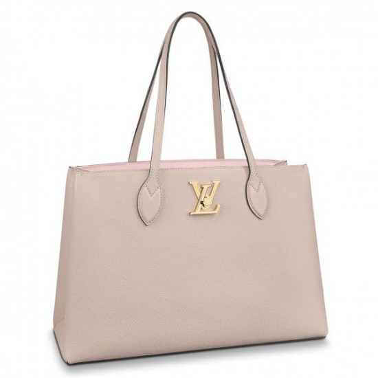 Replicas Bolso Louis Vuitton Lockme en cuero gris M57346 Baratos Imitacion