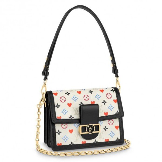 Replicas Louis Vuitton Game On Dauphine MM Bolso blanco M57463 Baratos Imitacion