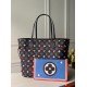 Replicas Louis Vuitton Game On Neverfull MM Bolso negro M57483 Baratos Imitacion