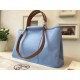 Replicas Hermes Cabag Elan Bolsa en lona Celeste Baratos Imitacion