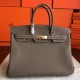 Replicas Herme Birkin 40cm Etoupe Clemence Handmade Bag Baratos Imitacion