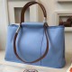 Replicas Hermes Cabag Elan Bolsa en lona Celeste Baratos Imitacion