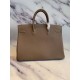 Replicas Herme Birkin 40cm Bolso hecho a mano Clemence Taupe Baratos Imitacion