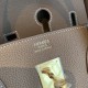 Replicas Herme Birkin 40cm Bolso hecho a mano Clemence Taupe Baratos Imitacion