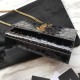 Replicas YSL Saint Laurent Kate Medium Bolsa Negra Patente Baratos Imitacion